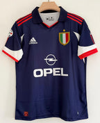 AC MILAN 1999 - 2000 RETRO THIRD JERSEY COLLAR EMBROIDERY MALDINI