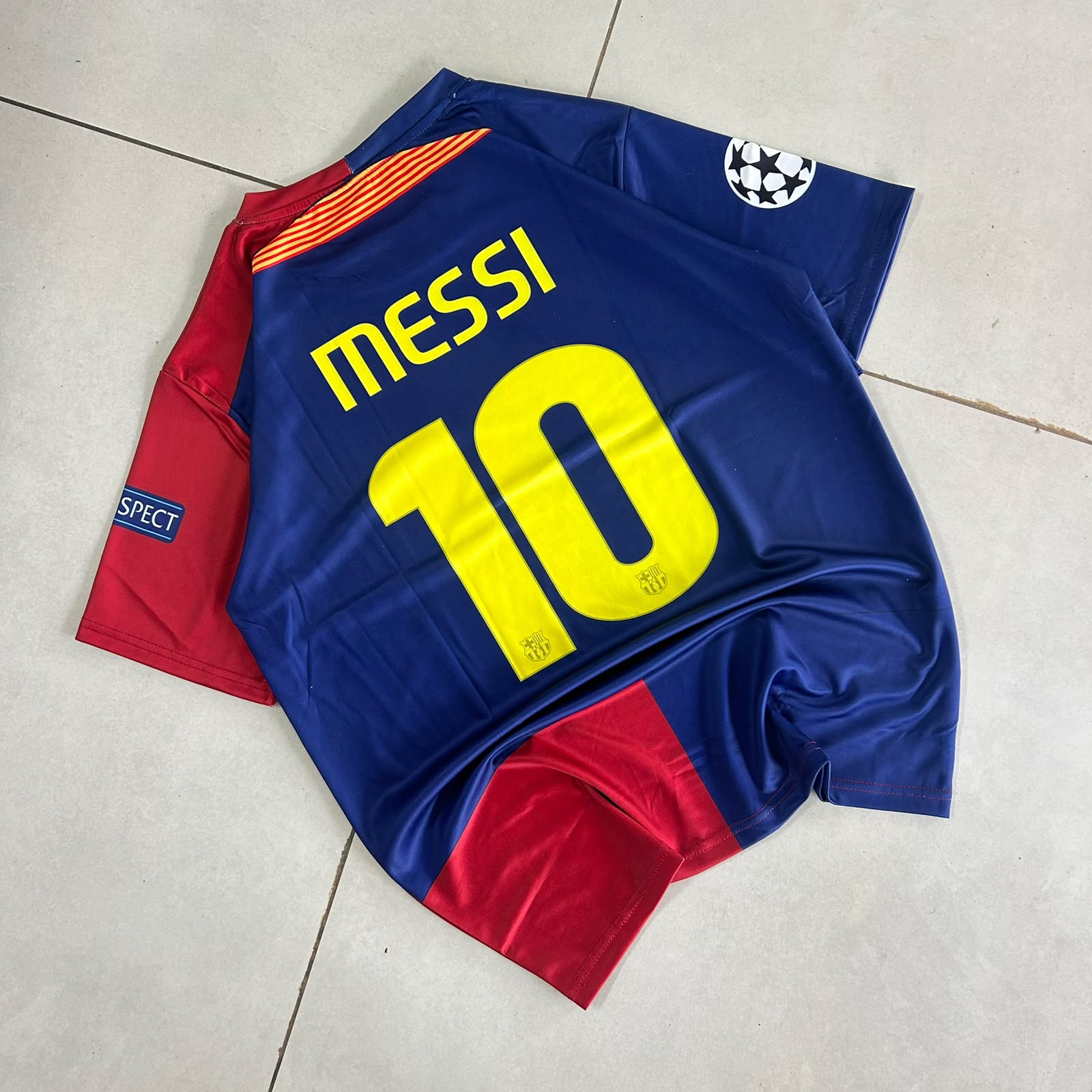 BARCELONA 2009 FINAL ROMA EDITION PREMIUM RETRO HOME JERSEY MESSI