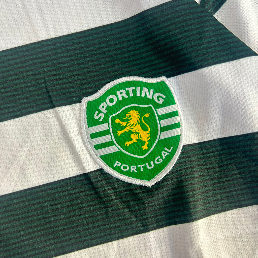 SPORTING 2001 - 2003 RETRO HOME JERSEY PREMIUM EMBROIDERY RONALDO