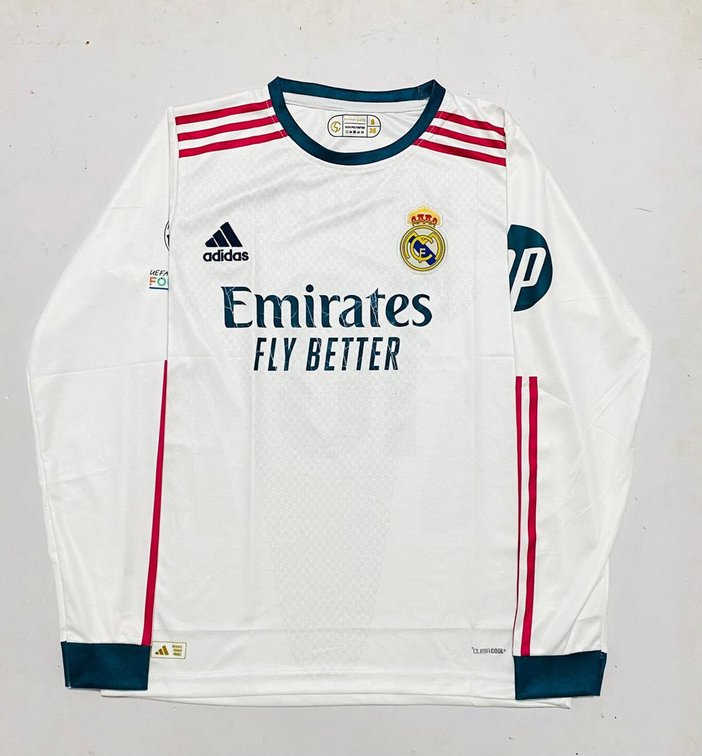 REAL MADRID 2026 - 2027 HOME JERSEY FULL SLEEVE EMBROIDERY MBAPPE