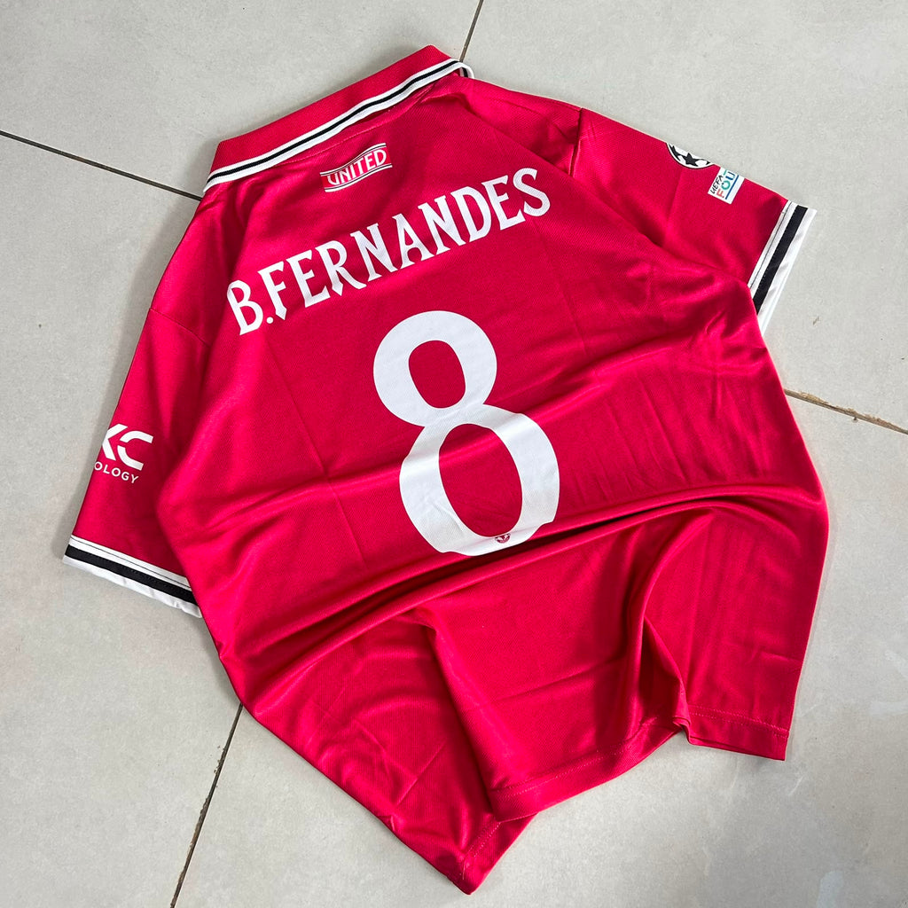 MANCHESTER UNITED 2026 - 2027 HOME JERSEY PREMIUM COLLAR B.FERNANDES