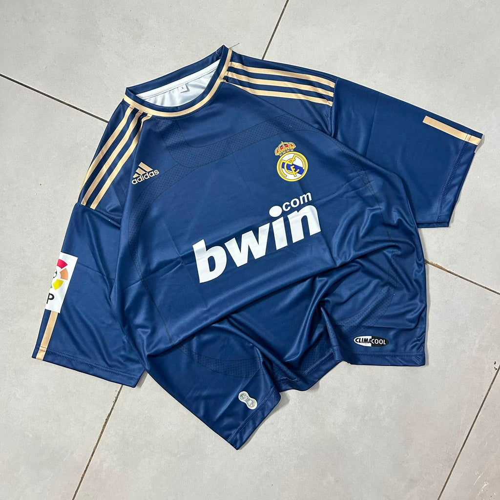 REAL MADRID 2007 - 2008 RETRO FIVE SLEEVE AWAY JERSEY SERGIO RAMOS