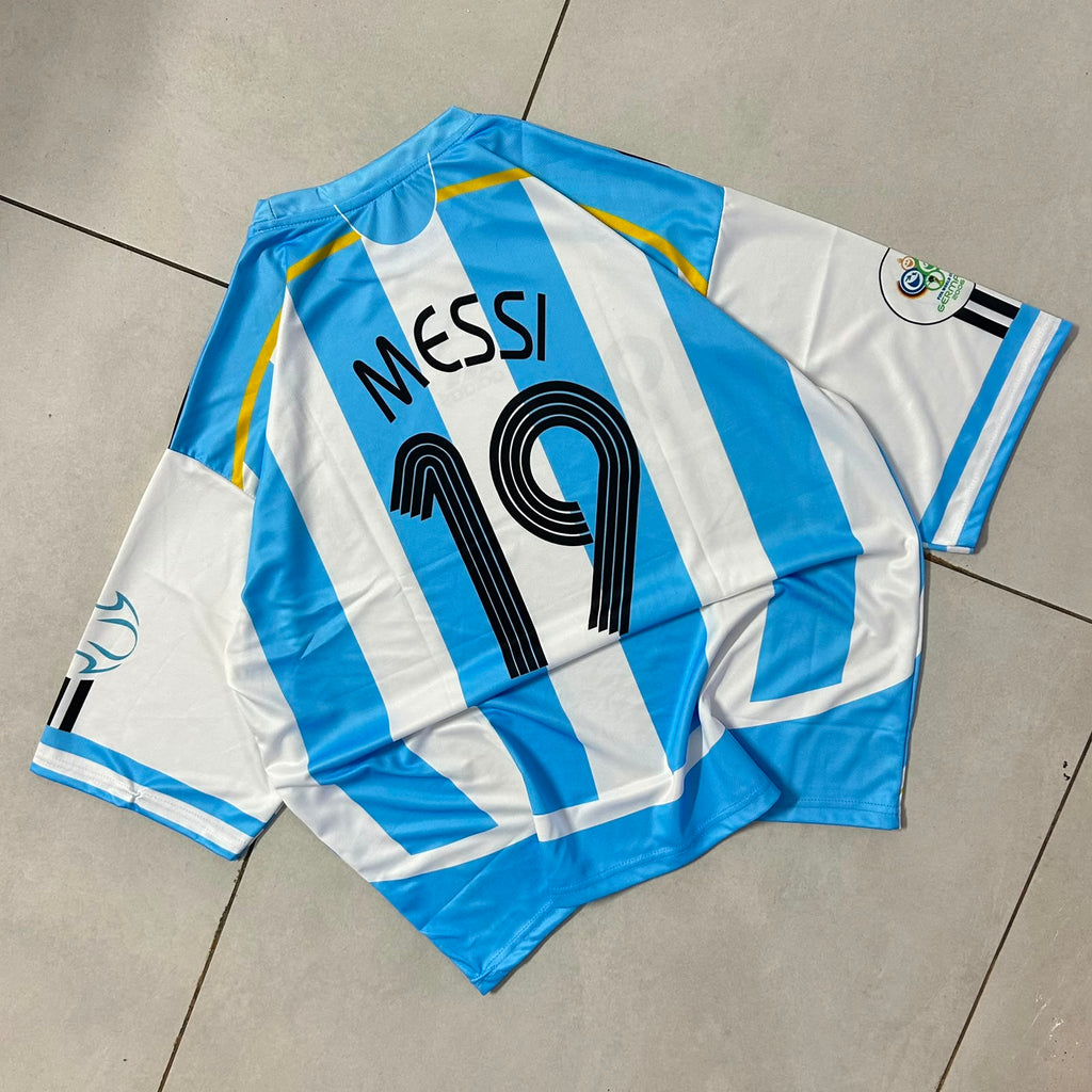 ARGENTINA 2006 RETRO FIVE SLEEVE HOME JERSEY MESSI