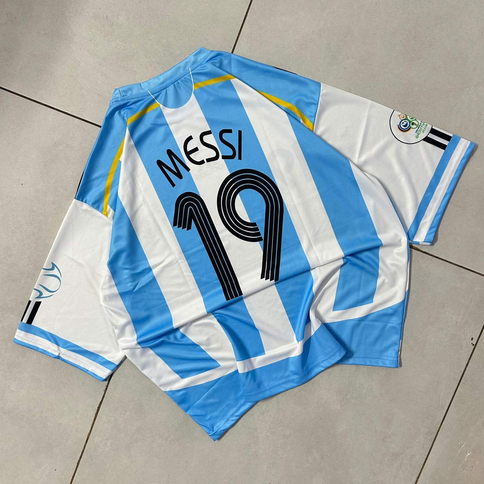 ARGENTINA 2006 RETRO FIVE SLEEVE HOME JERSEY MESSI
