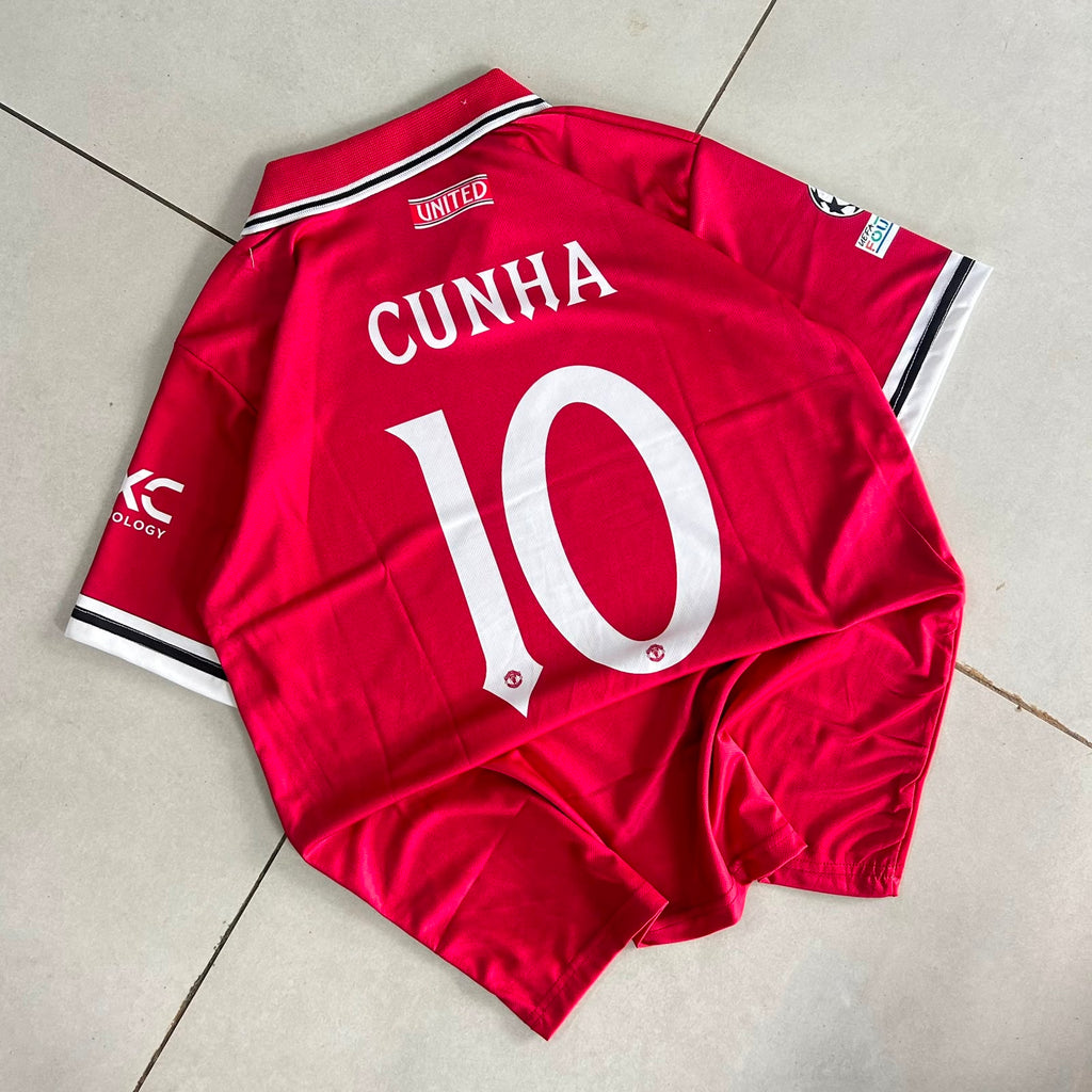MANCHESTER UNITED 2026 - 2027 HOME JERSEY PREMIUM COLLAR CUNHA