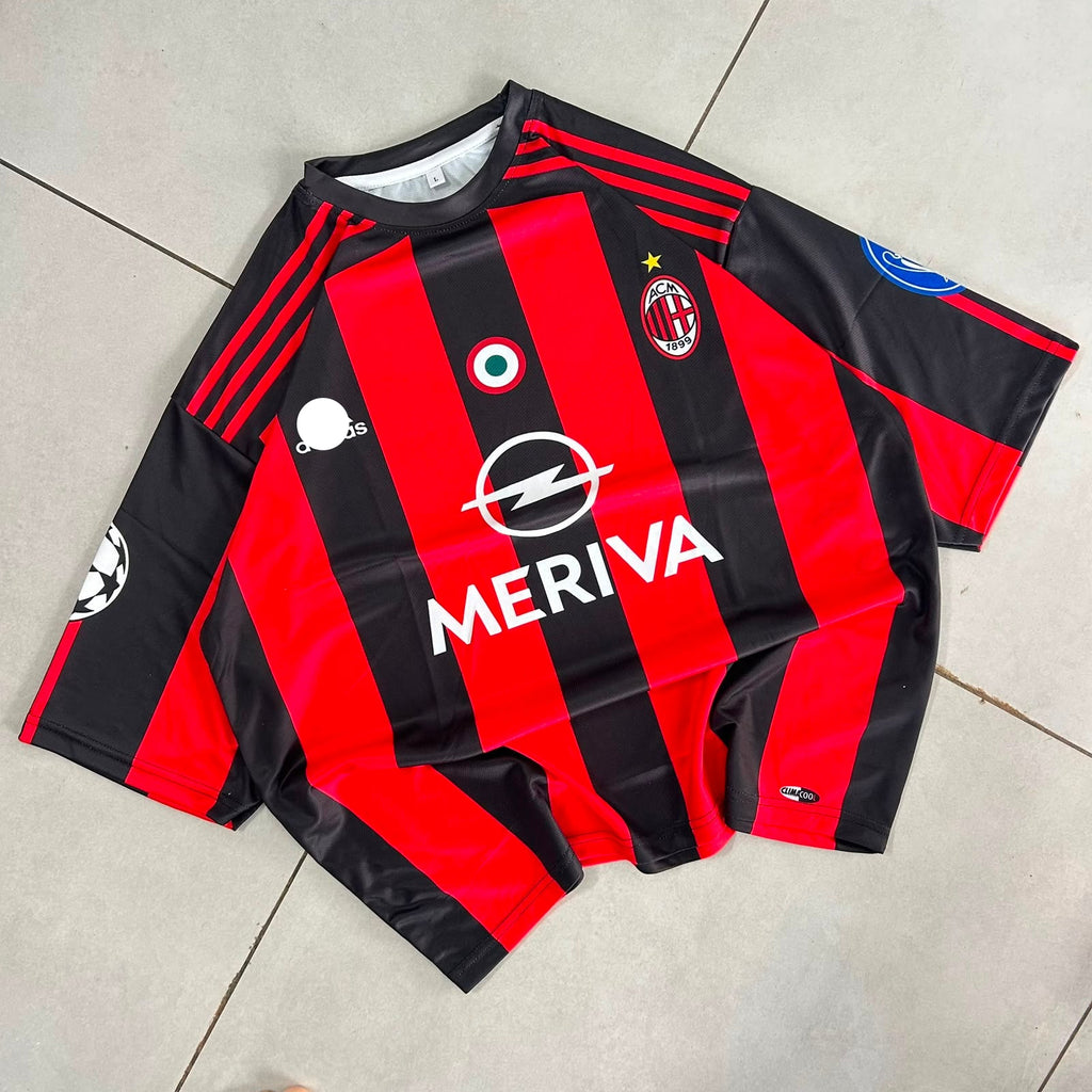 AC MILAN 2003 - 2004 RETRO HOME JERSEY FIVE SLEEVE KAKA
