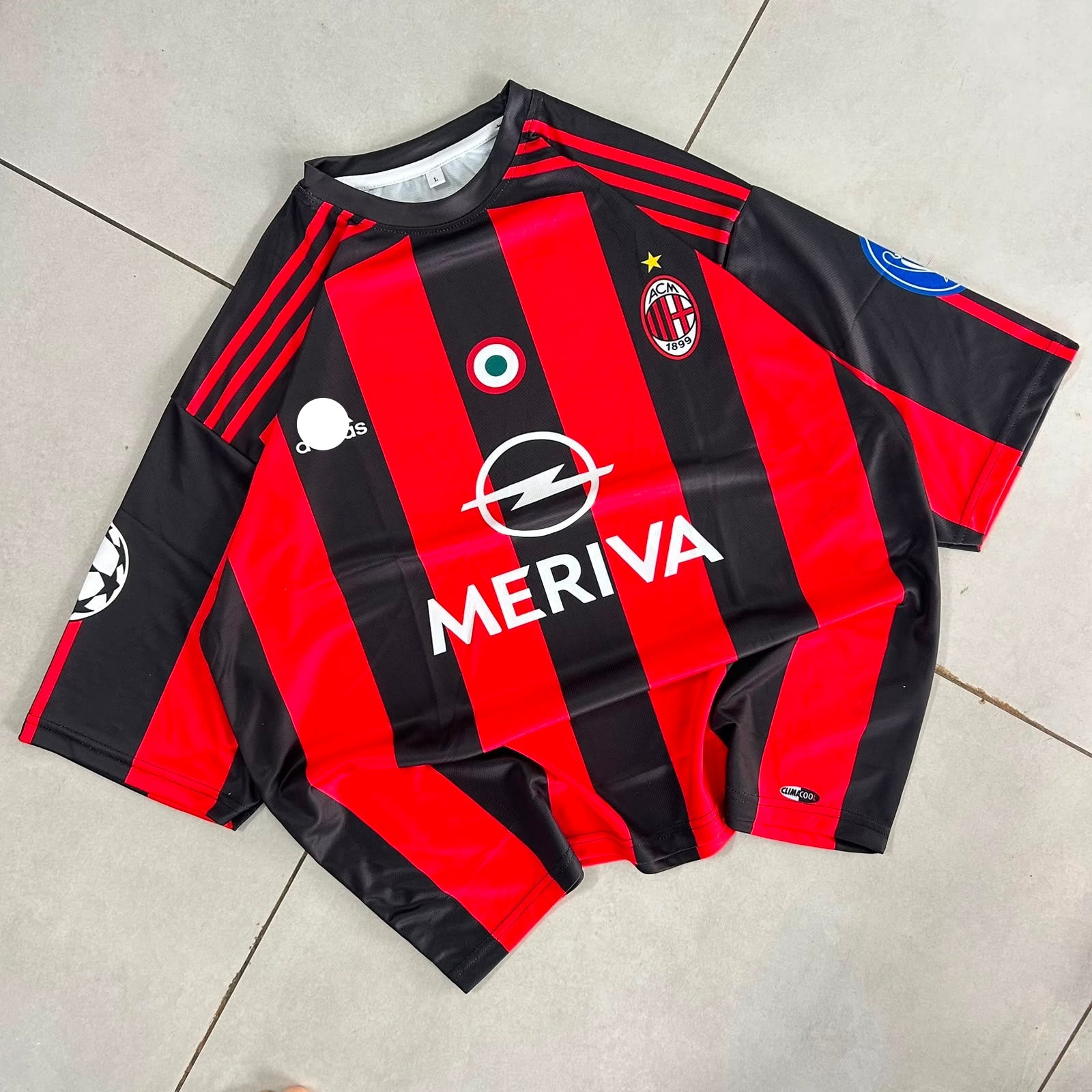 AC MILAN 2003 - 2004 RETRO HOME JERSEY FIVE SLEEVE KAKA