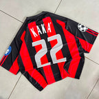 AC MILAN 2003 - 2004 RETRO HOME JERSEY FIVE SLEEVE KAKA