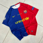 BARCELONA 2009 FINAL ROMA EDITION PREMIUM EMBROIDERY RETRO HOME JERSEY MESSI