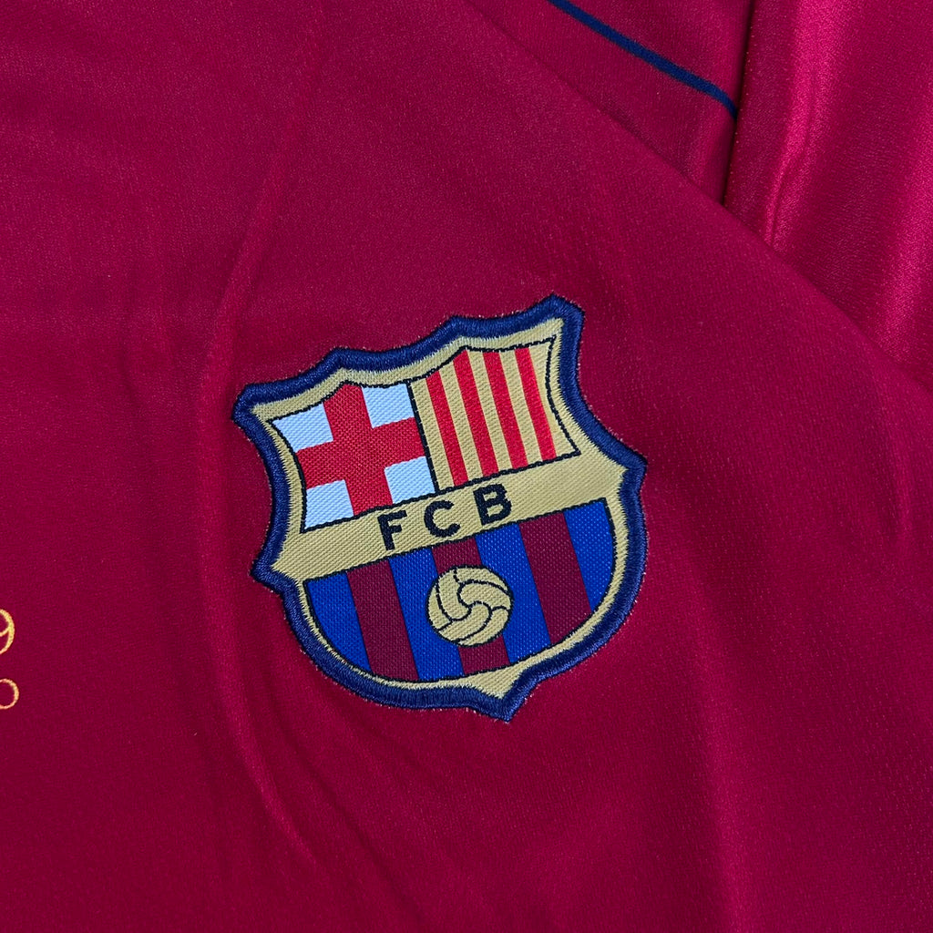 BARCELONA 2009 FINAL ROMA EDITION PREMIUM EMBROIDERY RETRO HOME JERSEY MESSI