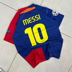 BARCELONA 2009 FINAL ROMA EDITION PREMIUM EMBROIDERY RETRO HOME JERSEY MESSI