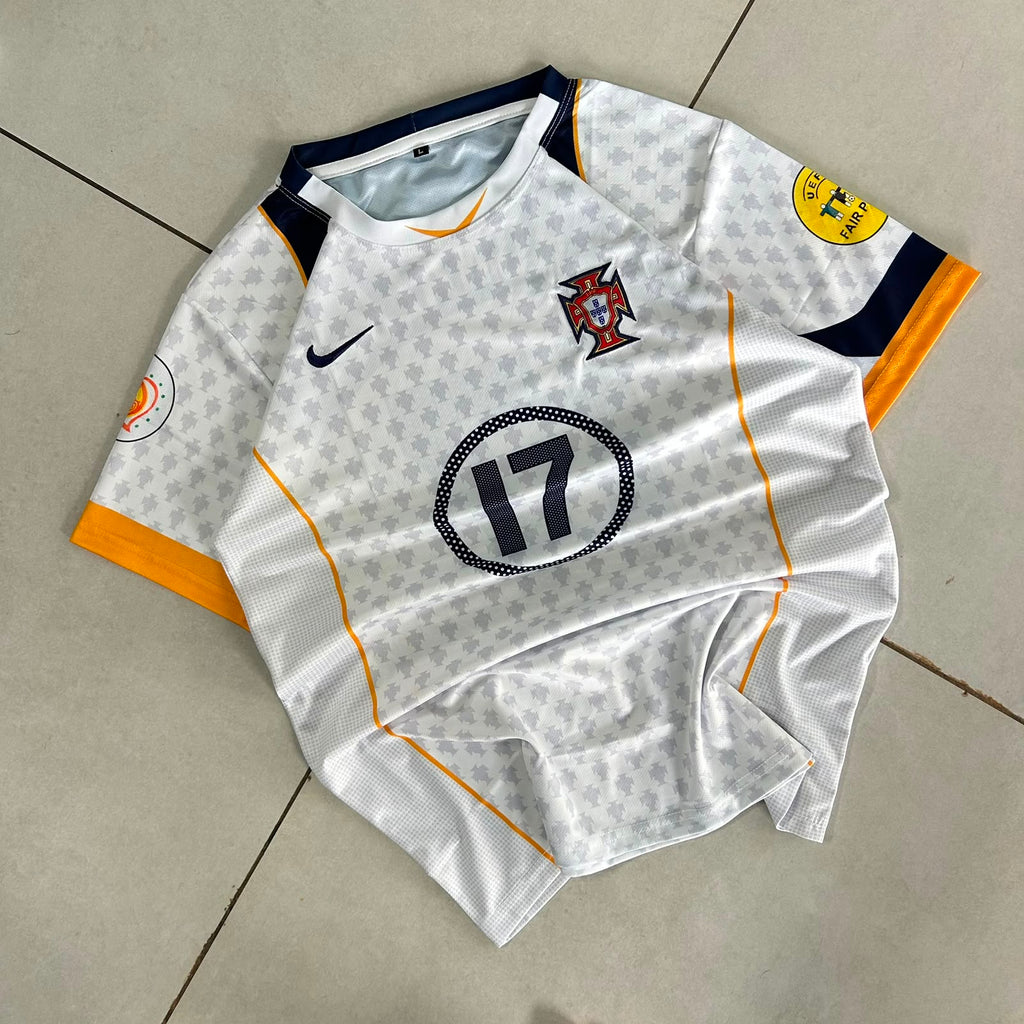 PORTUGAL 2004 RETRO PREMIUM EMBROIDERY AWAY JERSEY RONALDO