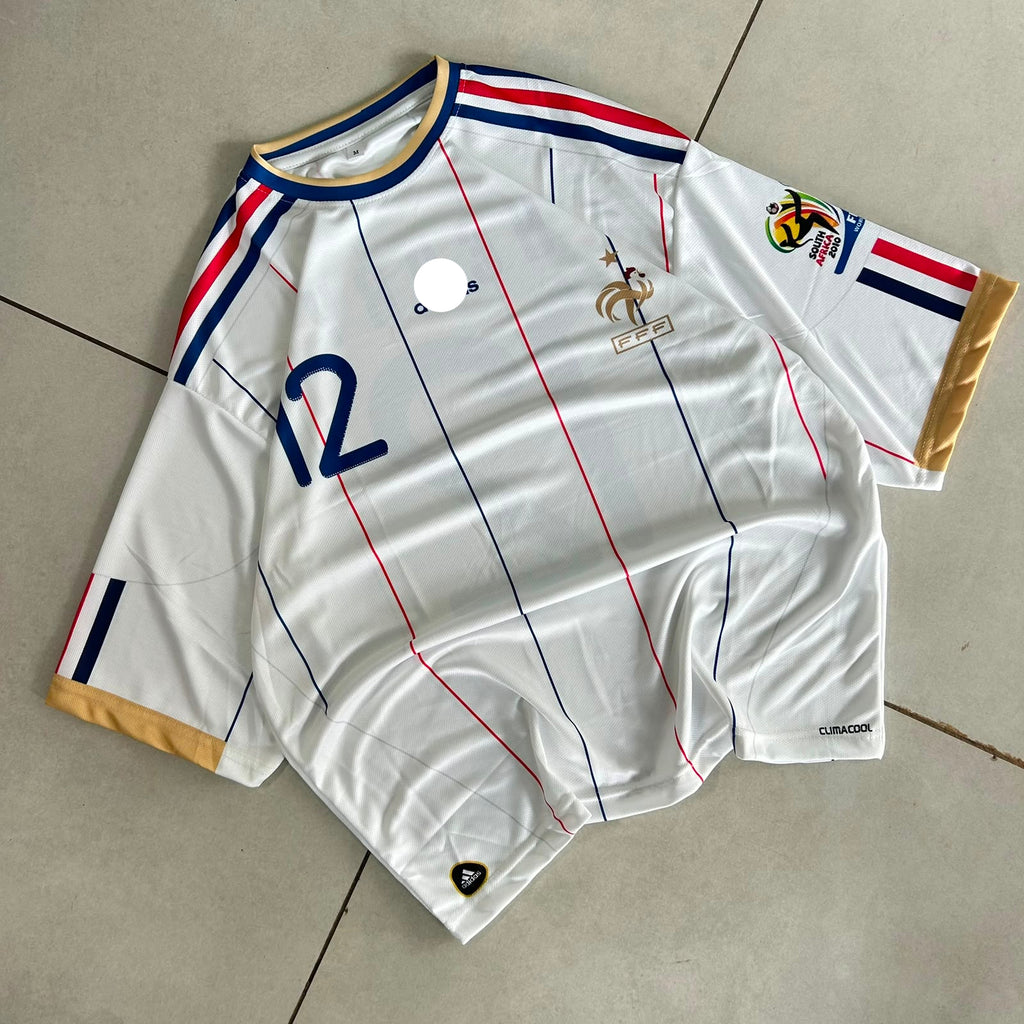 FRANCE 2010 RETRO AWAY JERSEY FIVE SLEEVE HENRY