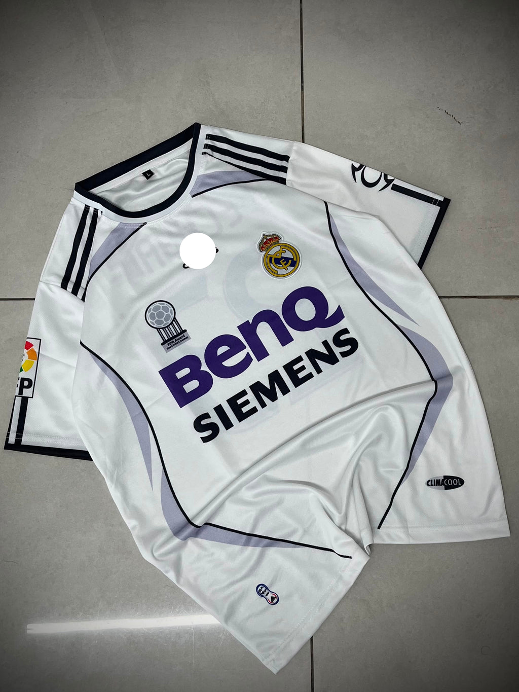 REAL MADRID 2006/2007 RETRO HOME JERSEY PREMIUM EMBROIDERY BECKHAM