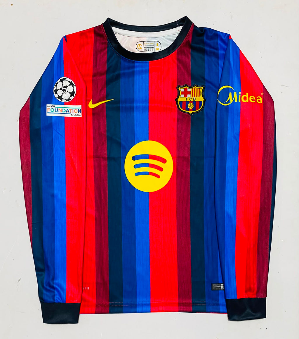 FC BARCELONA 2026 - 2027 HOME JERSEY FULL SLEEVE EMBROIDERY LAMINE YAMAL