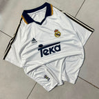 REAL MADRID 1999 - 2000 RETRO HOME JERSEY FIVE SLEEVE EMBROIDERY R.CARLOS