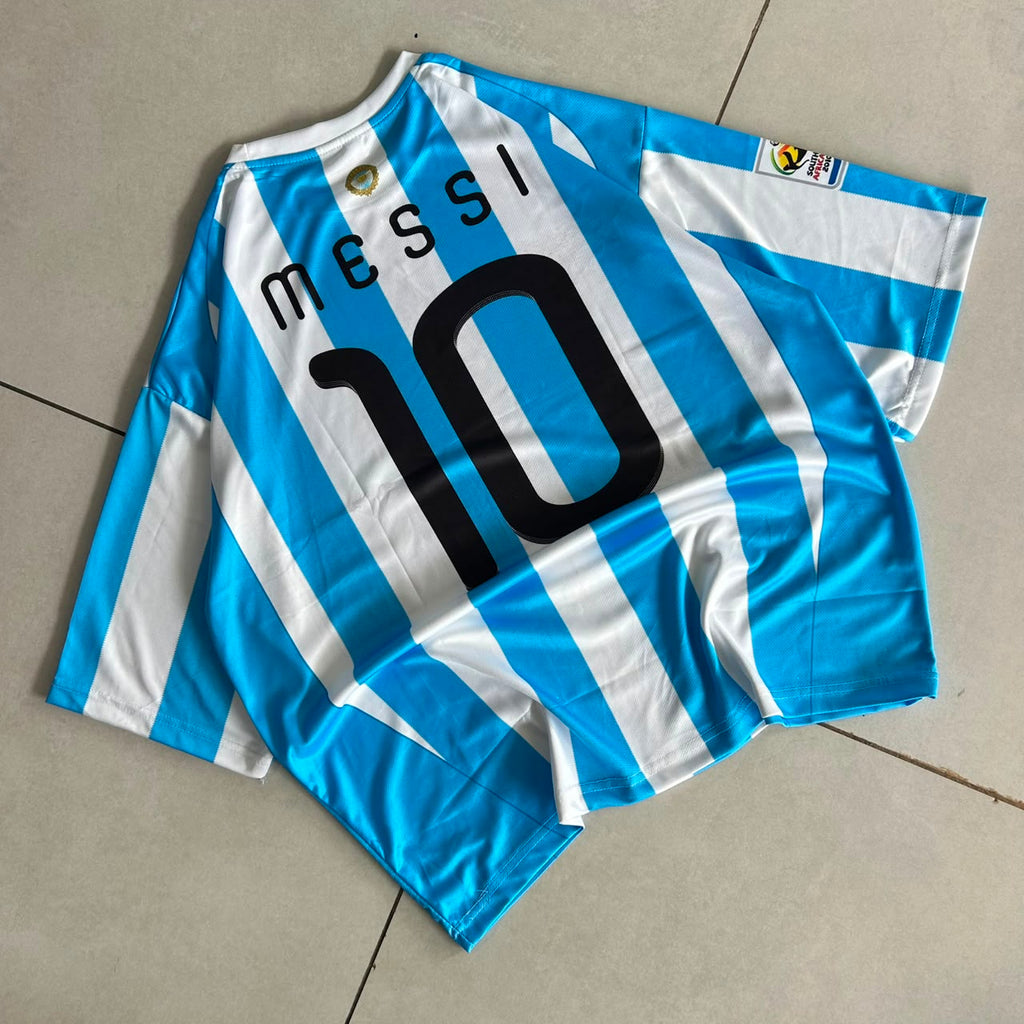 ARGENTINA 2010 RETRO HOME JERSEY OVERSIZED MESSI