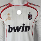 AC MILAN 2007 RETRO AWAY JERSEY FULL SLEEVE EMBRODIERY MALDINI