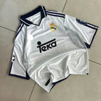 REAL MADRID 2000 - 2001 RETRO HOME JERSEY COLLAR FIVE SLEEVE R.CARLOS