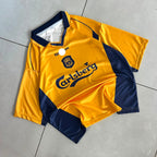 LIVERPOOL 2000 - 2002 AWAY JERSEY COLLAR FIVE SLEEVE OWEN
