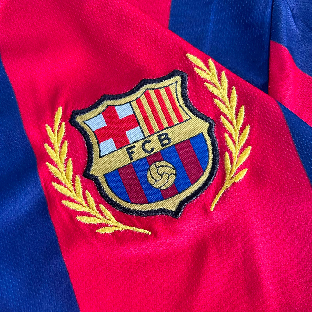 FC BARCELONA 2010 - 2011 RETRO HOME JERSEY PREMIUM EMBROIDERY RONALDINHO