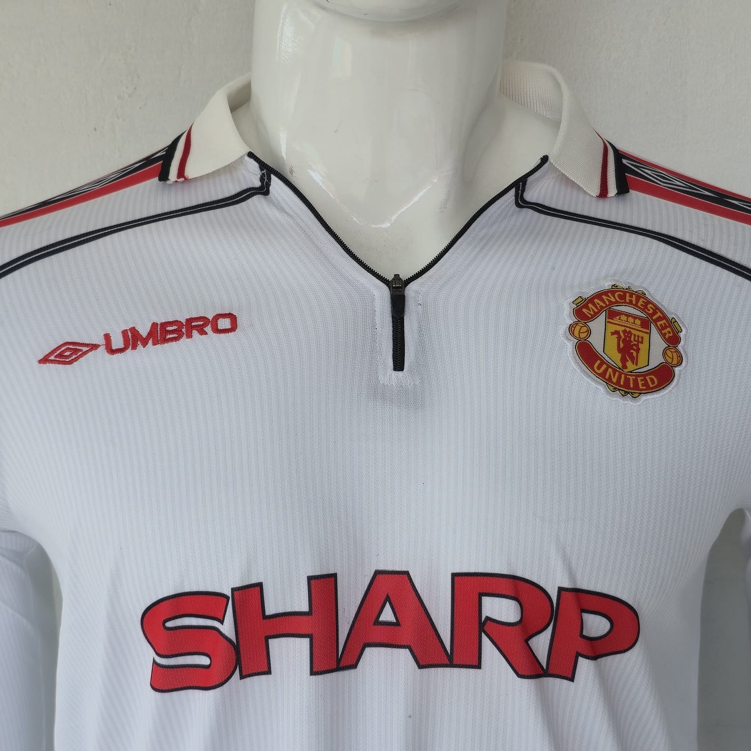 MANCHESTER UNITED 1998 - 1999 FULL SLEEVE AWAY JERSEY EBROIDERY BECKHAM
