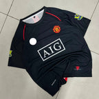 MANCHESTER UNITED 2007 - 2008 AWAY JERSEY PREMIUM EMBROIDERY RONALDO