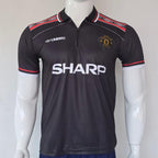 MANCHESTER UNITED 1998 - 1999 ZIP COLLAR EMBROIDERY AWAY JERSEY BECKHAM