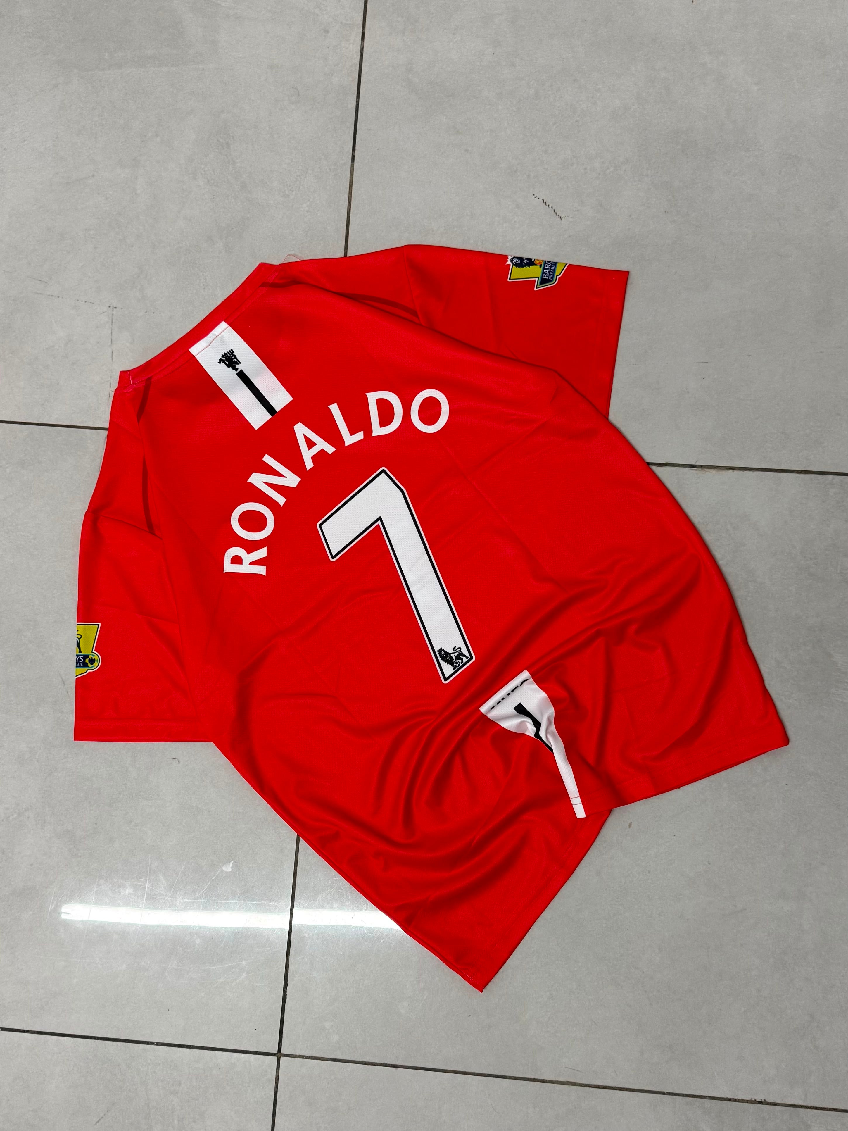 MANCHESTER UNITED 2008 UEFA CHAMPIONS LEAGUE FINAL RETRO HOME JERSEY PREMIUM EMBROIDERY RONALDO