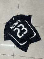 REAL MADRID 2006 - 2007 AWAY JERSEY PREMIUM EMBRODIERY BECKHAM
