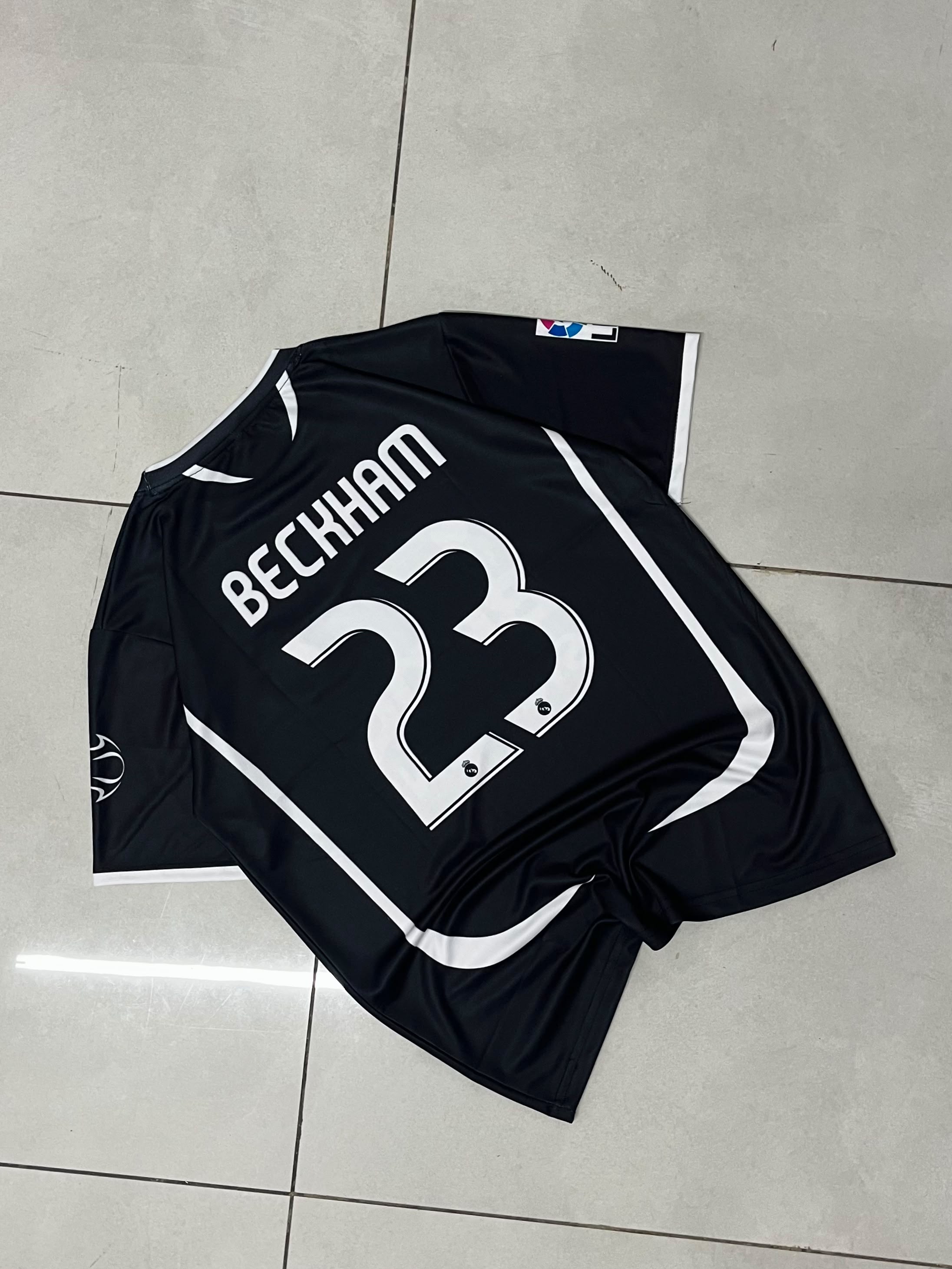 REAL MADRID 2006 - 2007 AWAY JERSEY PREMIUM EMBRODIERY BECKHAM