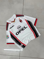 AC MILAN 1997 - 1998 FIVE SLEEVE COLLAR AWAY JERSEY MALDINI