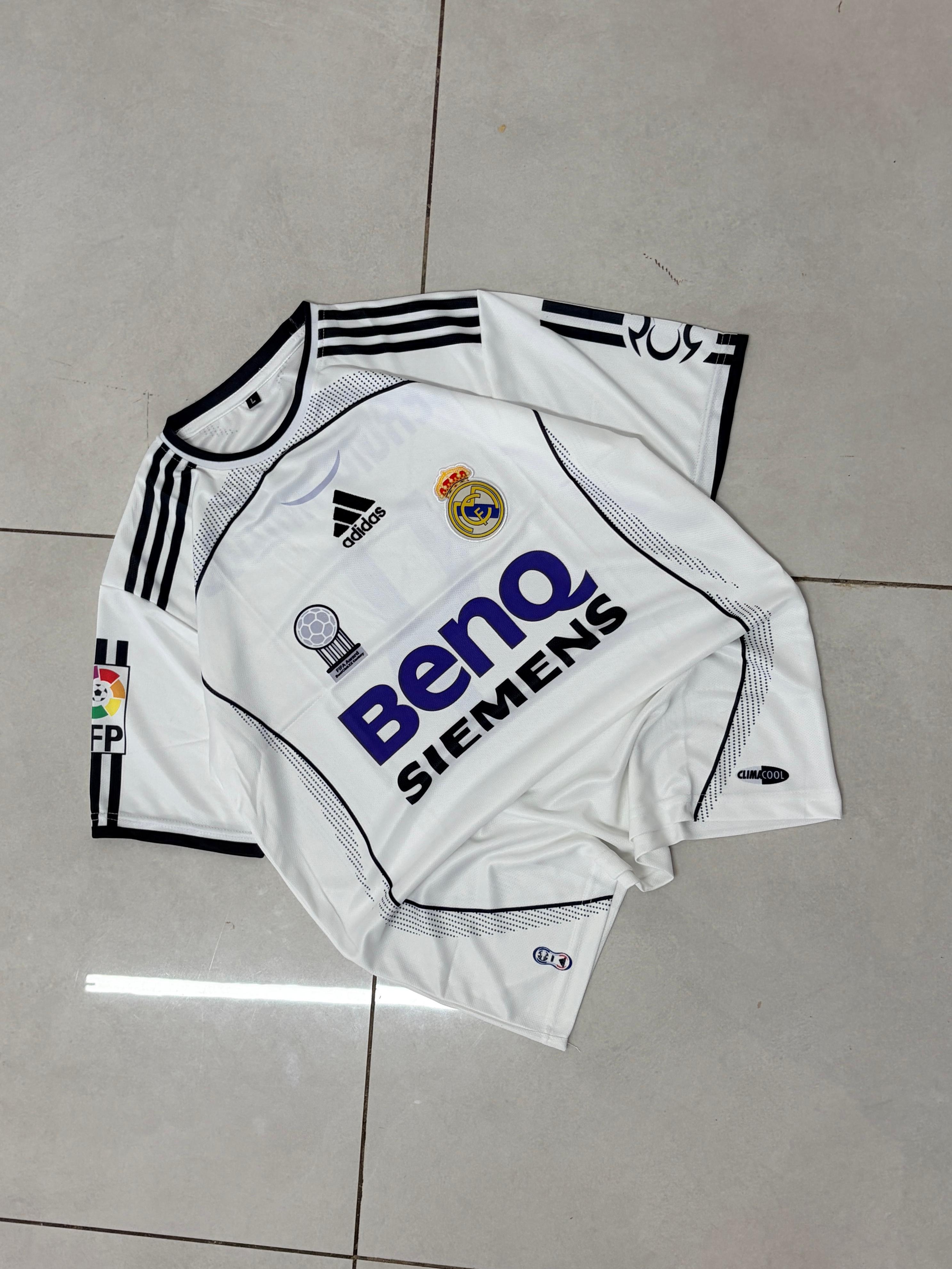 REAL MADRID 2006 - 2007 RETRO HOME JERSEY PREMIUM EMBROIDERY SERGIO RAMOS