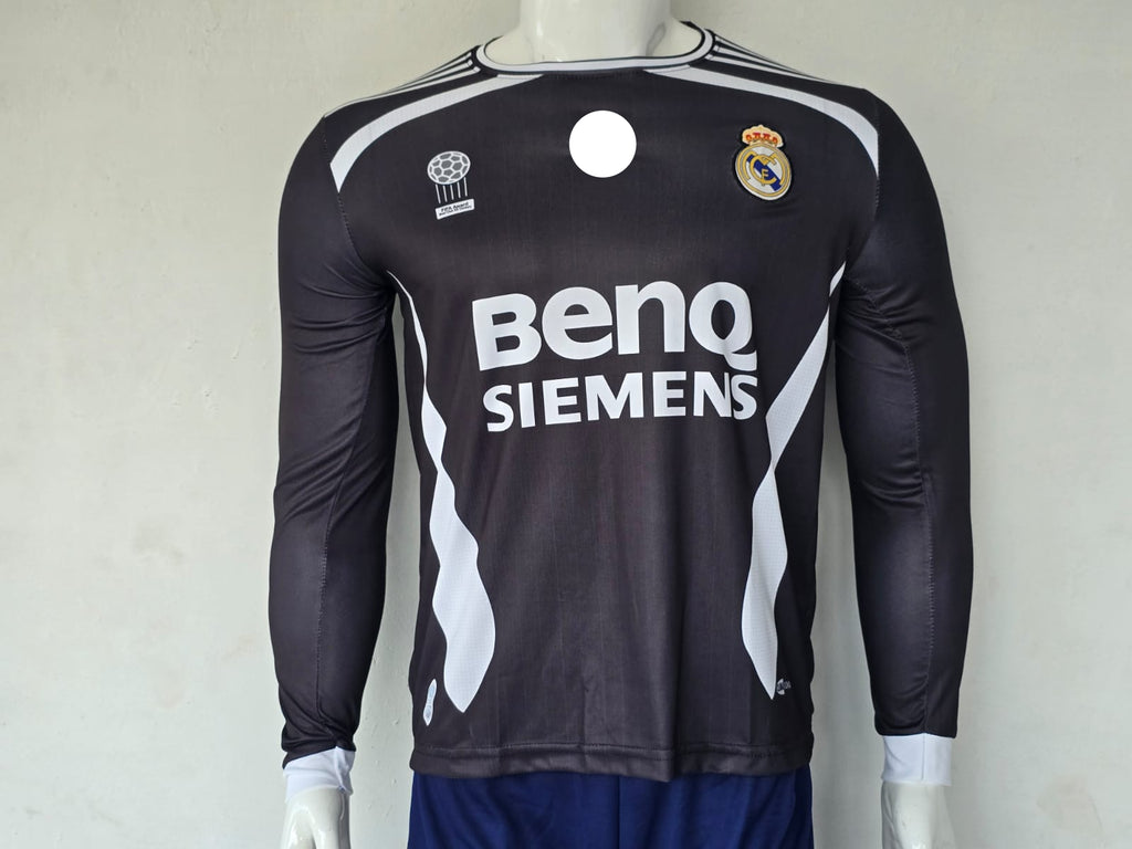 REAL MADRID 2006- 2007 RETRO AWAY JERSEY EMBROIDERY FULL SLEEVE BECKHAM