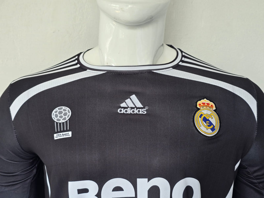 REAL MADRID 2006- 2007 RETRO AWAY JERSEY EMBROIDERY FULL SLEEVE BECKHAM