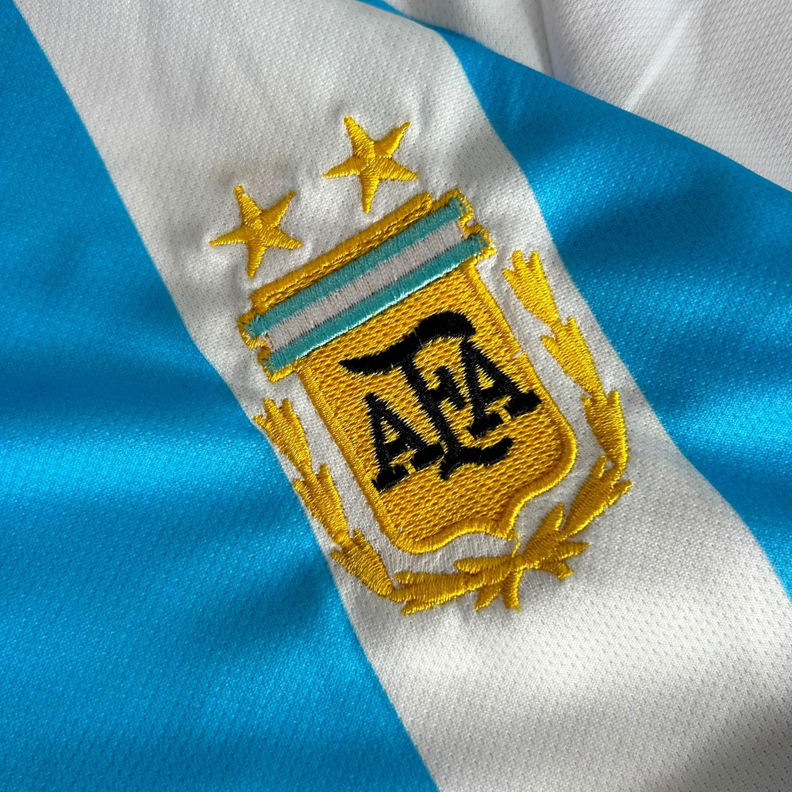 ARGENTNA 2006 RETRO HOME JERSEY PREMIUM EMBROIDERY MESSI