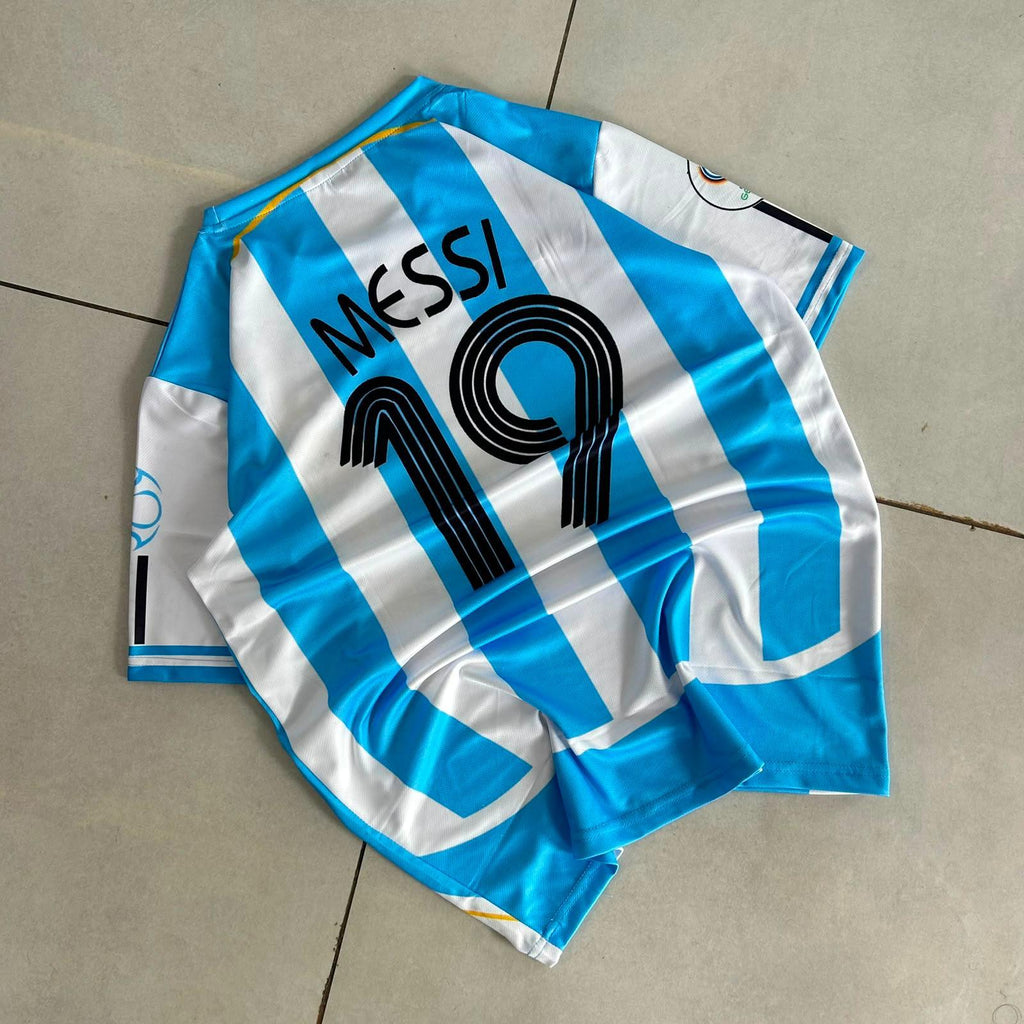 ARGENTNA 2006 RETRO HOME JERSEY PREMIUM EMBROIDERY MESSI