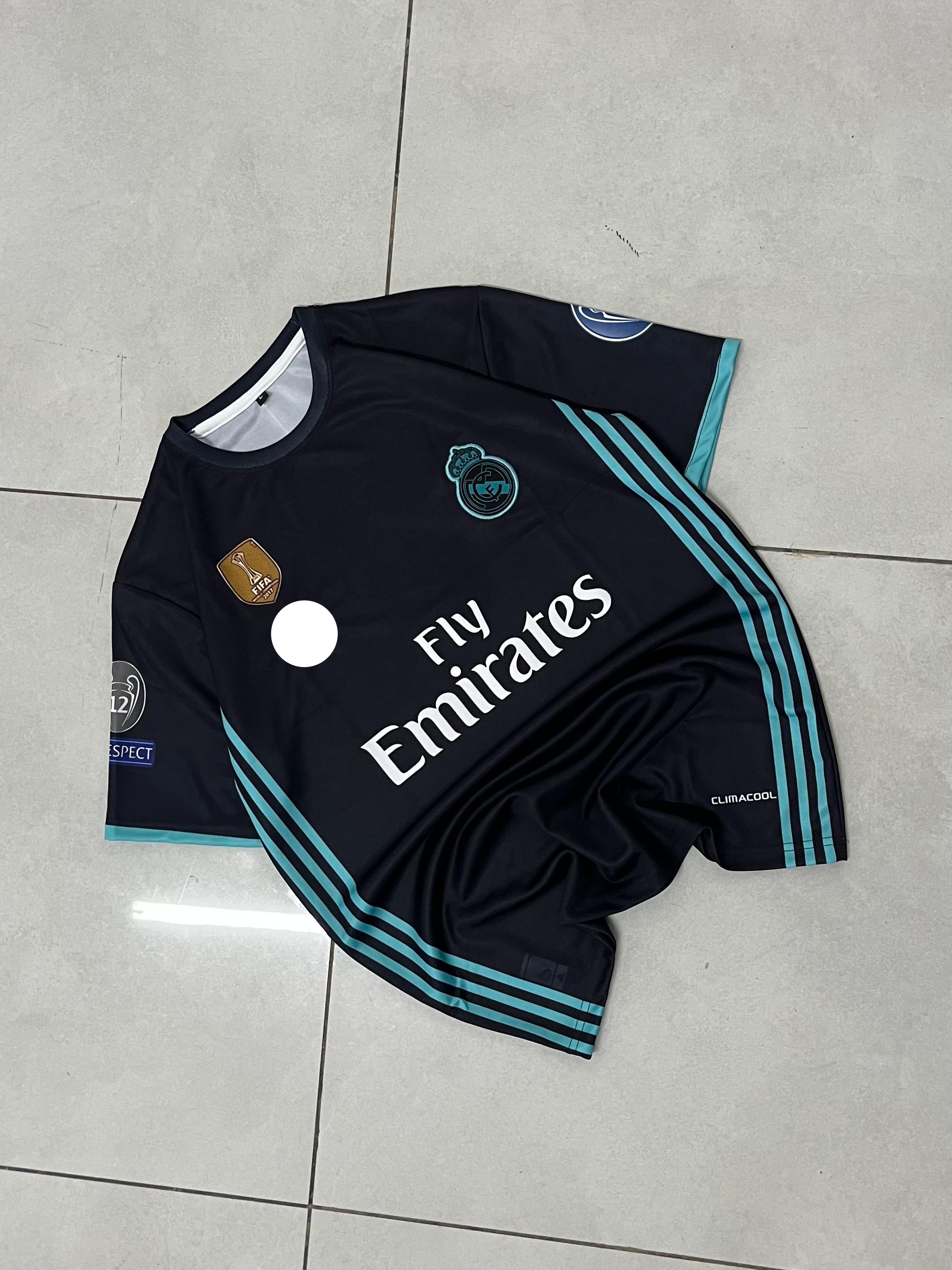 REAL MADRID 2017 - 2018 AWAY JERSEY PREMIUM EMBROIDERY RONALDO