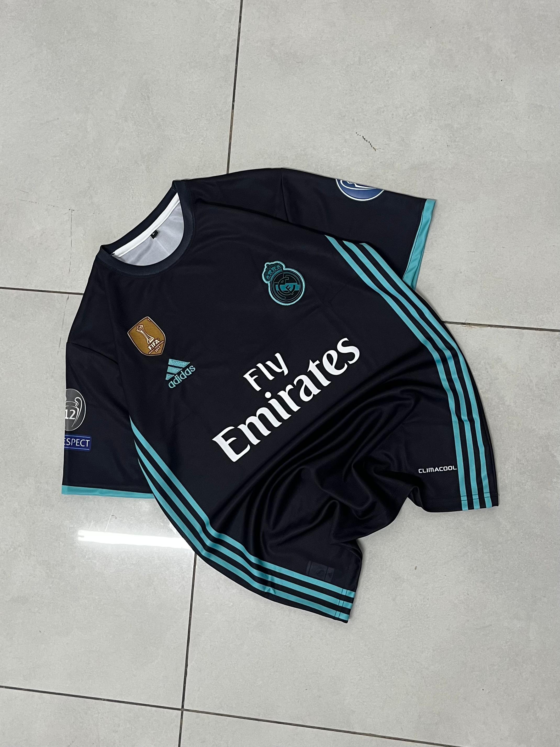 REAL MADRID 2017 - 2018 AWAY JERSEY PREMIUM EMBROIDERY RONALDO