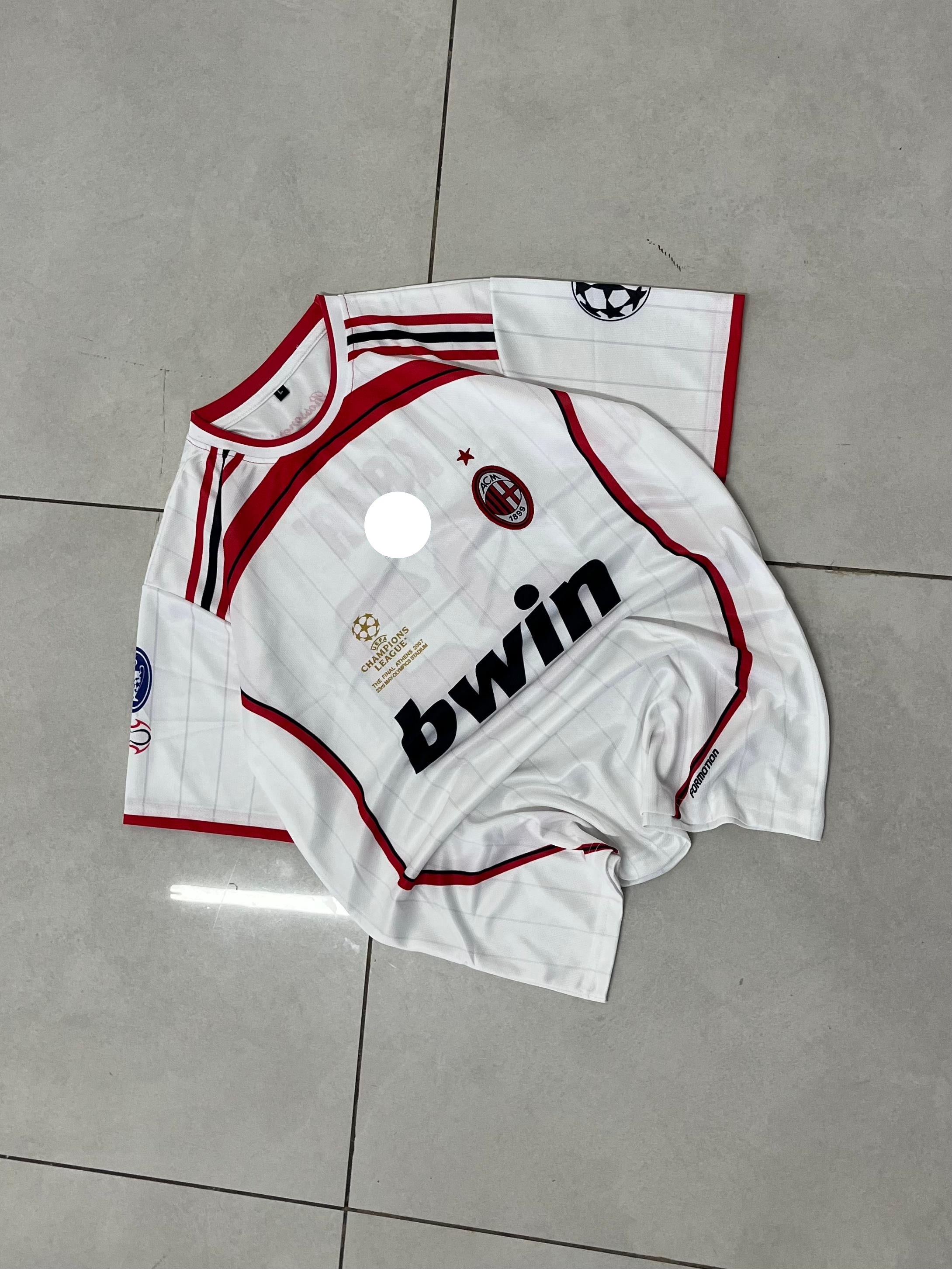 AC MILAN 2006 - 2007 RETRO AWAY JERSEY PREMIUM EMBROIDERY KAKA