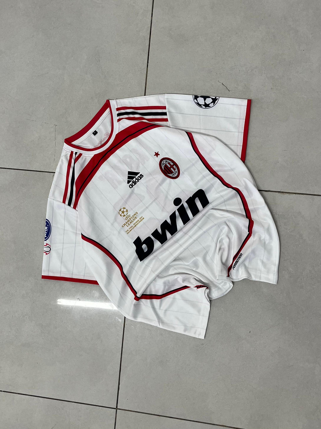 AC MILAN 2006 - 2007 RETRO AWAY JERSEY PREMIUM EMBROIDERY KAKA