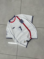 ENGLAND 2001 - 2006 RETRO HOME JERSEY PREMIUM EMBROIDERY BECKHAM