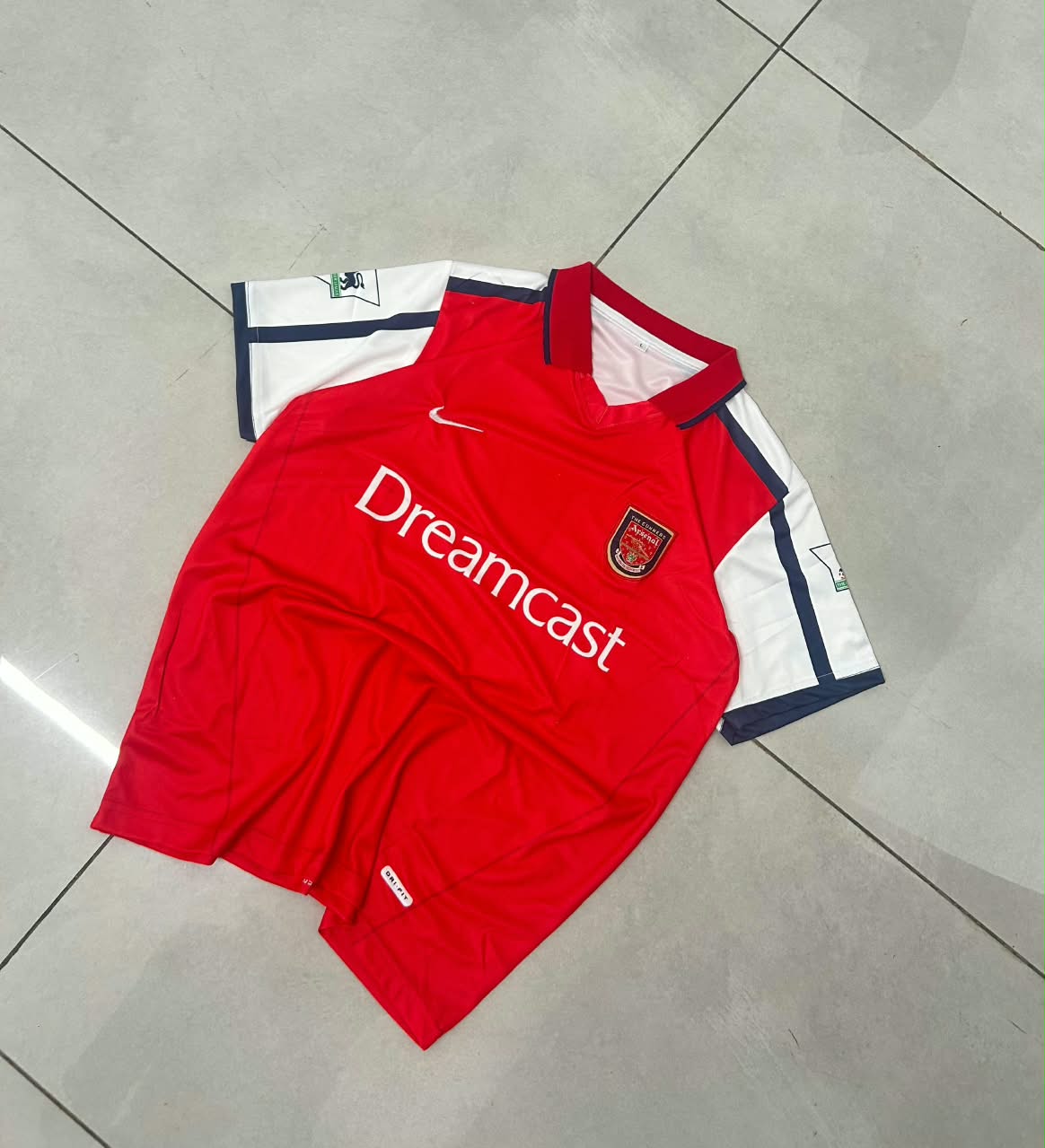 ARSENAL 2000 - 2002 RETRO COLLAR HOME JERSEY PREMIOUM EMBROIDERY HENRY