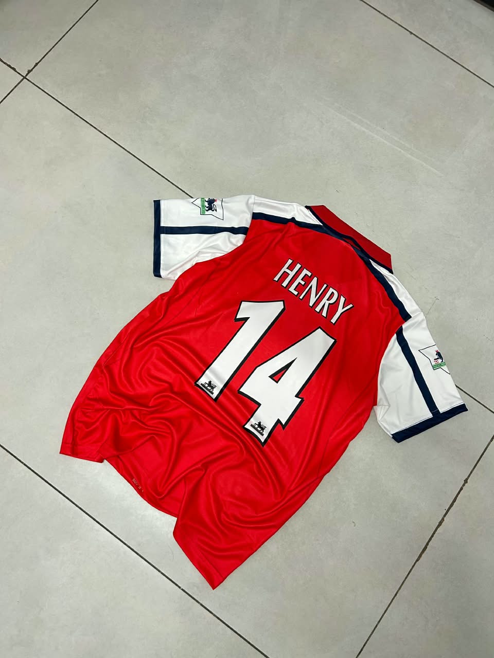 ARSENAL 2000 - 2002 RETRO COLLAR HOME JERSEY PREMIOUM EMBROIDERY HENRY
