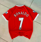 MACNHESTER UNITED 2006 - 2008 RETRO HOME JERSEY PREMIUM EMBROIDERY RONALDO