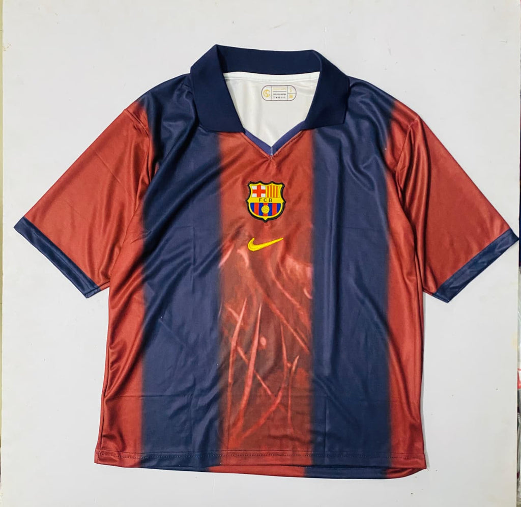 FC BARCELONA x TRAVIS SCOTT COLLAR FIVE SLEEVE EMBROIDERY JERSEY