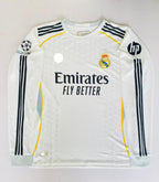 REAL MADRID 2025 - 2026 HOME JERSEY FULL SLEEVE EMBROIDERY MBAPPE