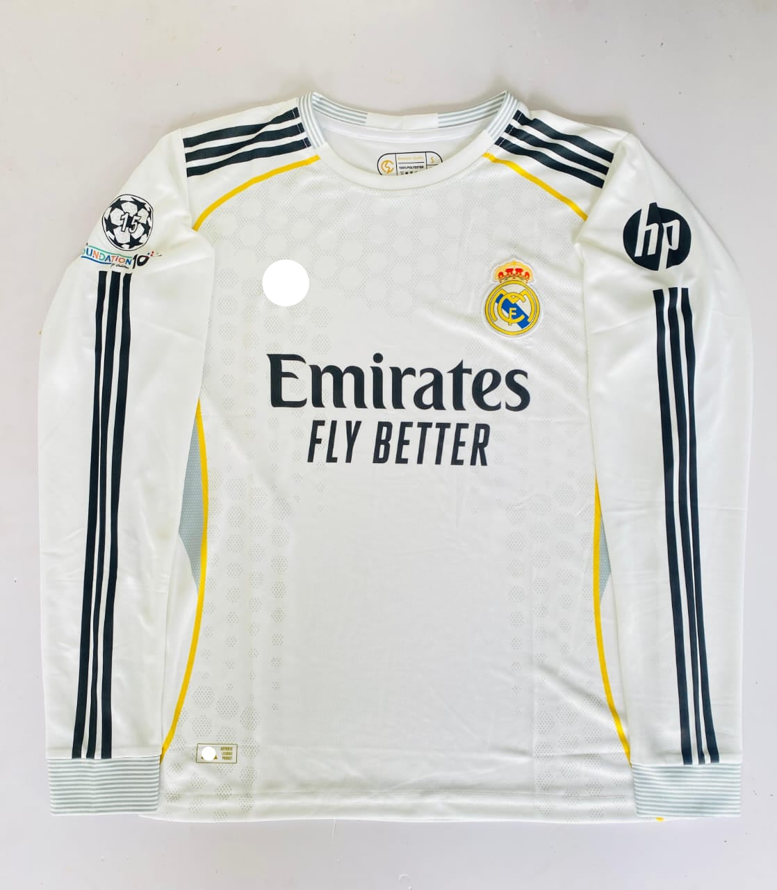 REAL MADRID 2025 - 2026 HOME JERSEY FULL SLEEVE EMBROIDERY MBAPPE