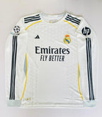 REAL MADRID 2025 - 2026 HOME JERSEY FULL SLEEVE EMBROIDERY MBAPPE