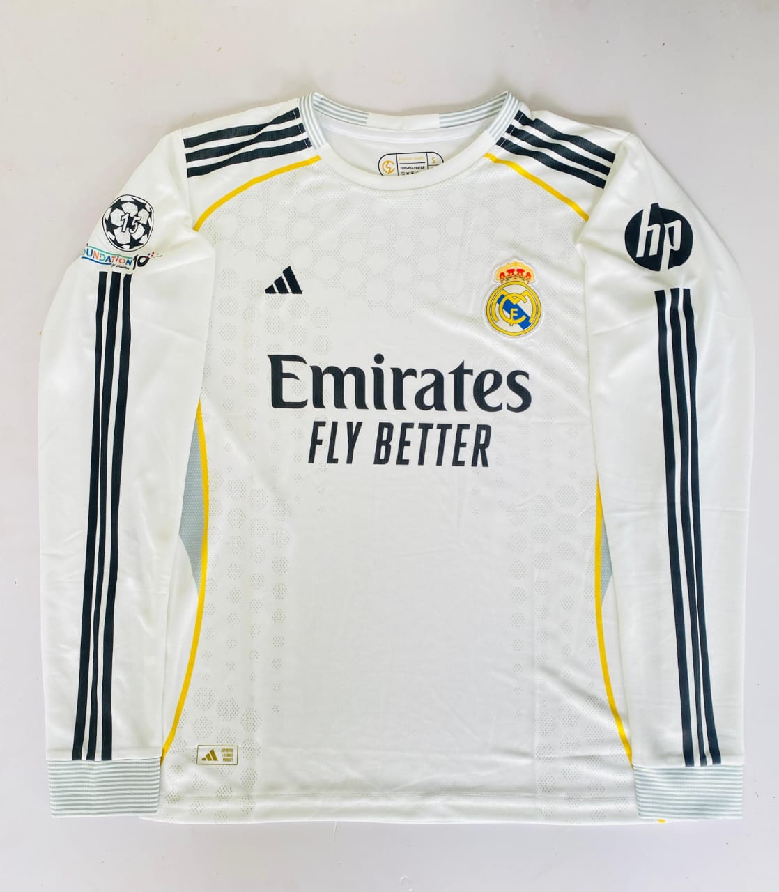 REAL MADRID 2025 - 2026 HOME JERSEY FULL SLEEVE EMBROIDERY MBAPPE
